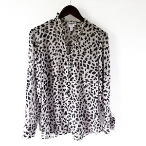 Express Slim Portofino Cheetah Top